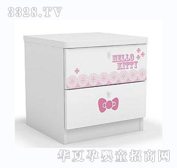 酷漫居HelloKitty花の心儿童床头柜