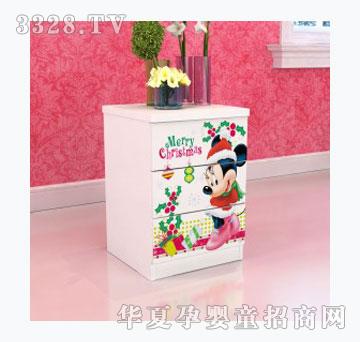 酷漫居迪士尼米妮欢乐圣诞儿童三斗柜