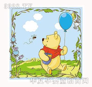 酷漫居维尼快乐家动漫卡通儿童房挂画