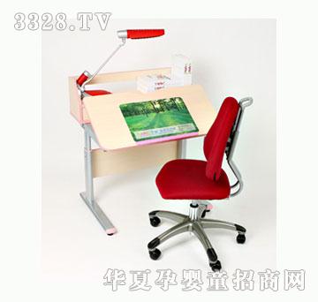 护童迷你学习桌+倍佳学习椅红色