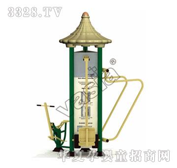 华夏三面豪华组合健骑机-坐蹬-双杠VS-2190C