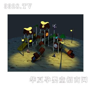 华夏户外小博士-组合滑梯-游乐设备-夜光VS2-2003A