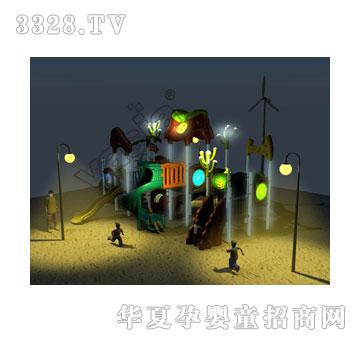 华夏户外小博士-组合滑梯-游乐设备-夜光VS2-2005A