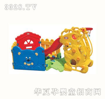 贝力BL-B8051萨克斯滑梯－卡通球池
