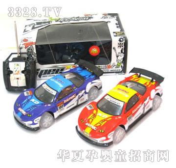 广丰彩印PVC车壳明轮带灯四通遥控车CL868A-13