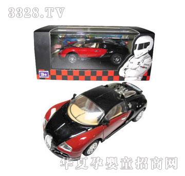 广丰仿真合金回力车（带灯）