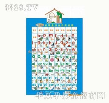 智力集团幼儿早教轻松学拼音吉蒂兔拼音发声挂图IP6000
