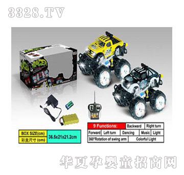 兴邦园玩具遥控黑轮带灯光音乐杂技跳舞车1054183