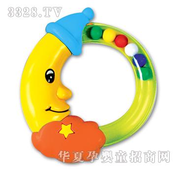 亲亲我煅炼宝宝手眼协调能力月亮手摇铃