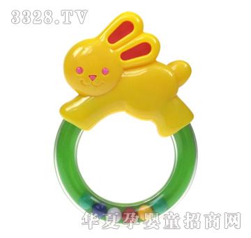 亲亲我煅炼宝宝手眼协调早教益智玩具小兔手摇铃
