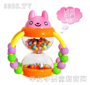 奥贝婴儿玩具花篮沙漏手摇铃