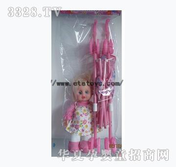 易腾棉身娃娃配推车（塑料）