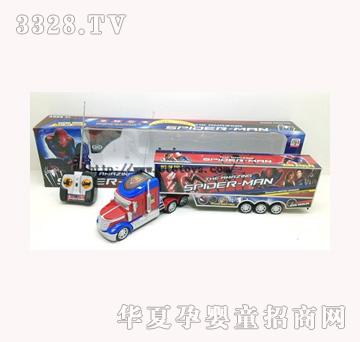 易腾蜘蛛侠4四通遥控灯光音乐货柜车