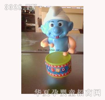 易腾上链摇摆打鼓蓝精灵