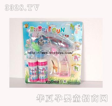易腾透明太空鱼全自动四灯光泡泡枪音乐2水