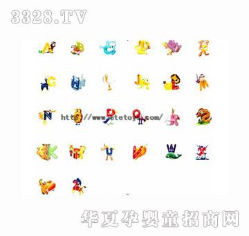 易腾3D拼图26个动物小字母