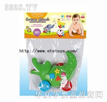 易腾YT372960拖拉声光积木鳄鱼