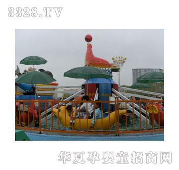 航天游乐海豹戏水