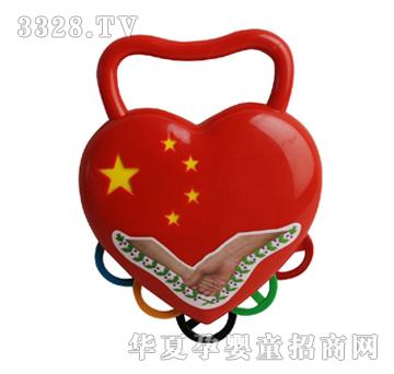 远盛实心爱心摇铃比较响YBA0651