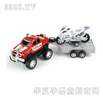 远盛惯性警车+1只回力摩托车YFI1100