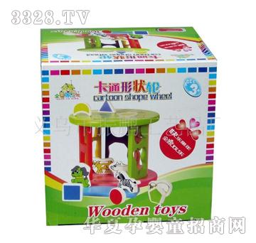 童乐城9887卡通形状轮木制玩具
