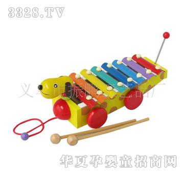 童乐城9963小狗八音琴木制玩具