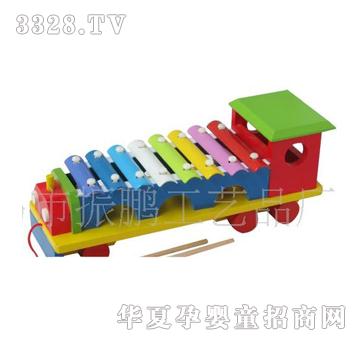 童乐城9962火车八音琴木制玩具