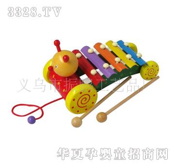 童乐城9974毛毛虫五音琴木制玩具