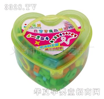 童乐城9938桃心数字穿绳木制玩具