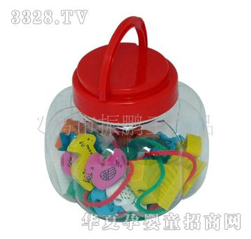 童乐城出口9934南瓜串珠木制玩具