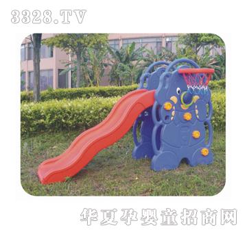 力众紫色小象滑梯
