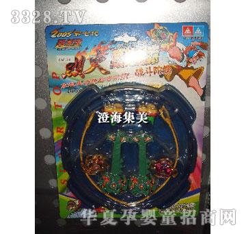 集美2只普通六款锌合金电镀面板对战陀螺加2手把带盘