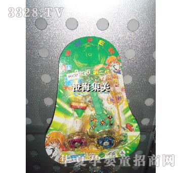 集美2合1三爪锌合金电镀面板陀螺带手把