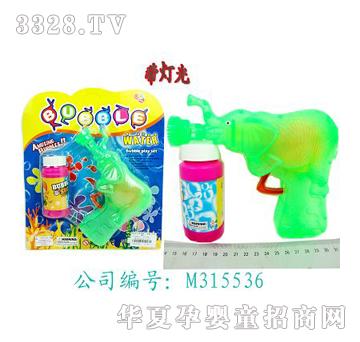 美淇惯性灯光泡泡枪（绿橙2色混装）
