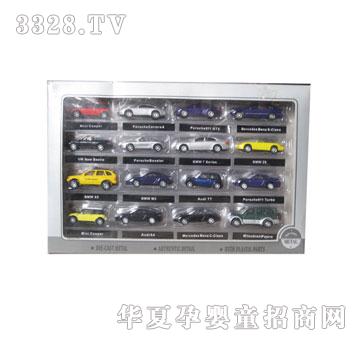 方媛2130-警车套装合金私家车（十六台装）-模型玩具