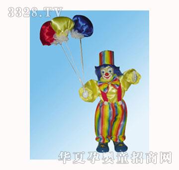 陶瓷带气球小丑娃娃