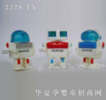 伊方上链发条机器人玩具