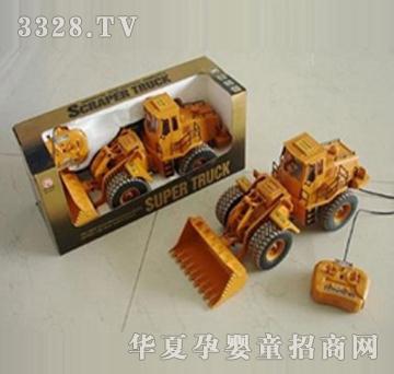 线控褐色工程车