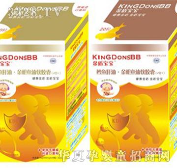 万特联金盾宝宝鳕鱼肝油·金枪鱼油2合1软胶囊