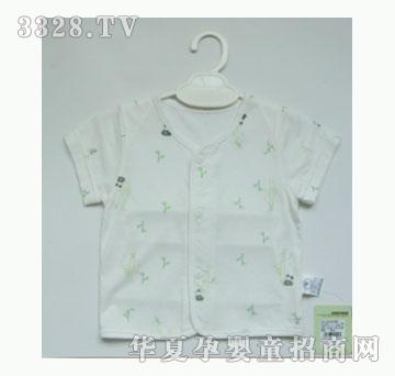 天使娃娃竹纤维印花短袖开胸衫1409