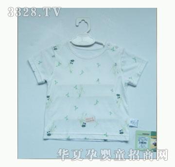 天使娃娃竹纤维印花短袖肩钮衫1410
