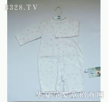 天使娃娃印花开胸长袖哈衣1311