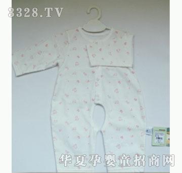 天使娃娃印花开裆长袖哈衣1312