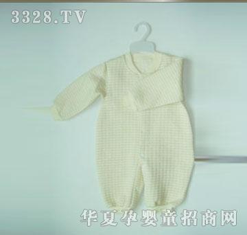 天使娃娃彩棉夹层圆领开胸哈衣1671