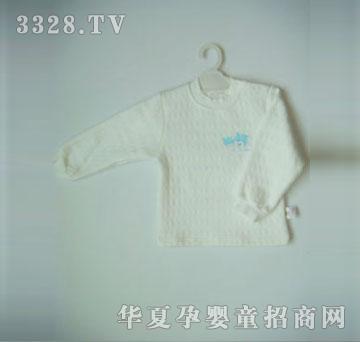天使娃娃双层保暖肩开中领衫1638