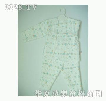 天使娃娃印花双面夹层绑带开裆合同套1672