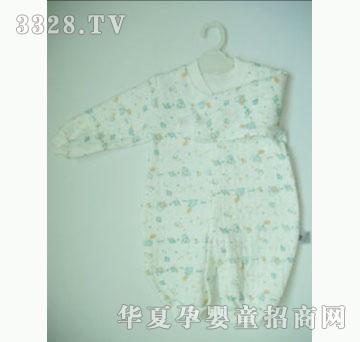 天使娃娃印花双面夹层合同哈衣1679