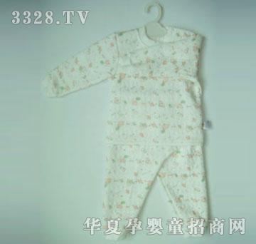 天使娃娃印花双面夹层肩开中领套1675