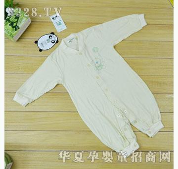 幸运啦啦竹纤维宝宝连身爬服装