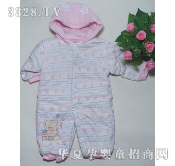 美因宝哈衣（帽子可取）6-12粉色
